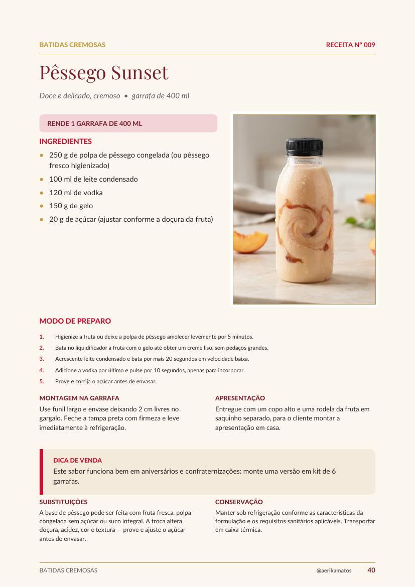Página do guia: Página de receita